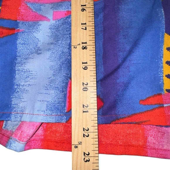 Vintage Frontier Series 90s Blue Pink Aztec Western Cowgirl Button Shirt Sz S - Picture 9 of 10